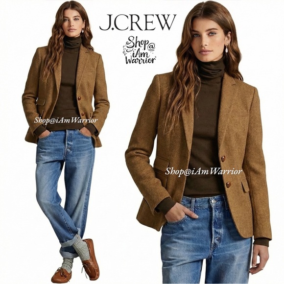 J.Crew RARE nutmeg herringbone h@ck ing blazer *shop@iamwarrior